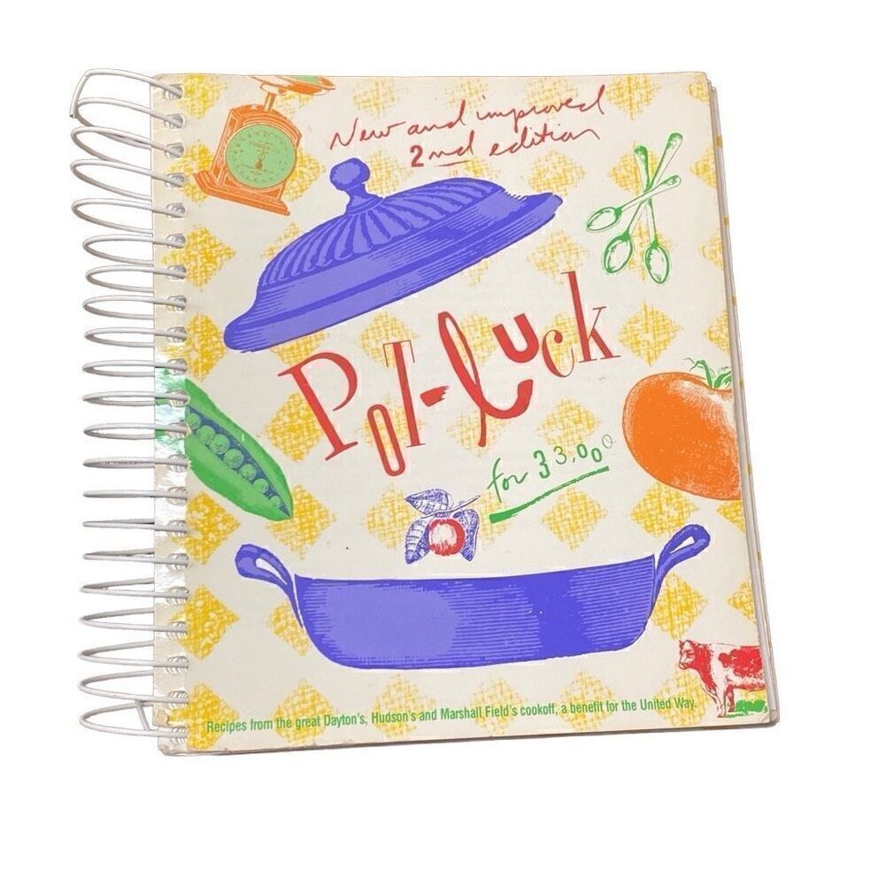VTG New & Improved 2nd Edition POT-LUCK For 33,000 Hudson's Dayton 1993 Cookbook